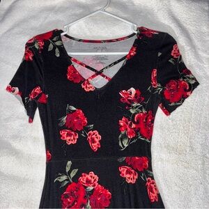 Youth Arizona Jean Company Women's Black Floral Dress
